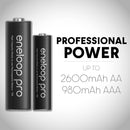 PANASONIC Eneloop pro AA High Capacity 2600mAh Rechargeable Batteries (4 pack)