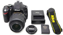 Nikon D3200 D-SLR Camera with 18-55 f: 3.5-5.6G VR Lens Used 8+