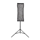 InstaBox 12"x36" Folding Strip Softbox with Grid – Fast Setup Studio Light