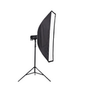 InstaBox 12"x36" Folding Strip Softbox with Grid – Fast Setup Studio Light