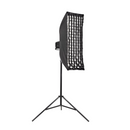 InstaBox 12"x36" Folding Strip Softbox with Grid – Fast Setup Studio Light