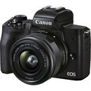 Canon EOS M50 MK II Mirrorless Camera with 15-45mm Lens ( 2 Batteries)- Open Box
