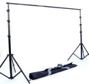 BACKDROP STAND KIT - HEAVY DUTY, ADJUSTABLE WITH 3 CLAMPS & CARRIYING CASE