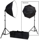 Octagon Softbox Photography lighting kit of 2 - with Led Bulbs