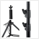 BACKDROP STAND KIT - HEAVY DUTY, ADJUSTABLE WITH 3 CLAMPS & CARRIYING CASE
