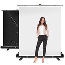 Vista Portable Collapsible White  Roll Up Backdrop 59"X 79" 150X200CM