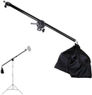 Soft Box Lighting kit with Overhead Boom arm and Led Bulb
