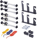 Wall Mounting Kit for Holding Three Seamless Backdrops with Hooks and Chains