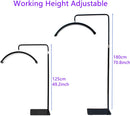 Eyelash LED Floor Light, 28in Half Moon Lamp ,Rotatable Floor Light - Black
