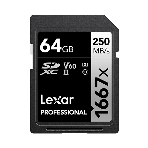 Lexar® Professional 64 GB 1667x SDXC™ UHS-II Card SILVER Series