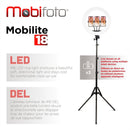Mobifoto MOBIRL18 - 18 Inch Bi-Colour LED Ring Light Vlog Kit