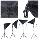Vista 3 Point Softbox tiltable Lighting Kit Led Bulbs with Boom Arm and Case