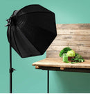 Octagon Softbox Photography lighting kit of 2 - with Led Bulbs