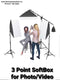 3 Point Softbox Lighting Kit Led Bulbs with Boom Arm and Case