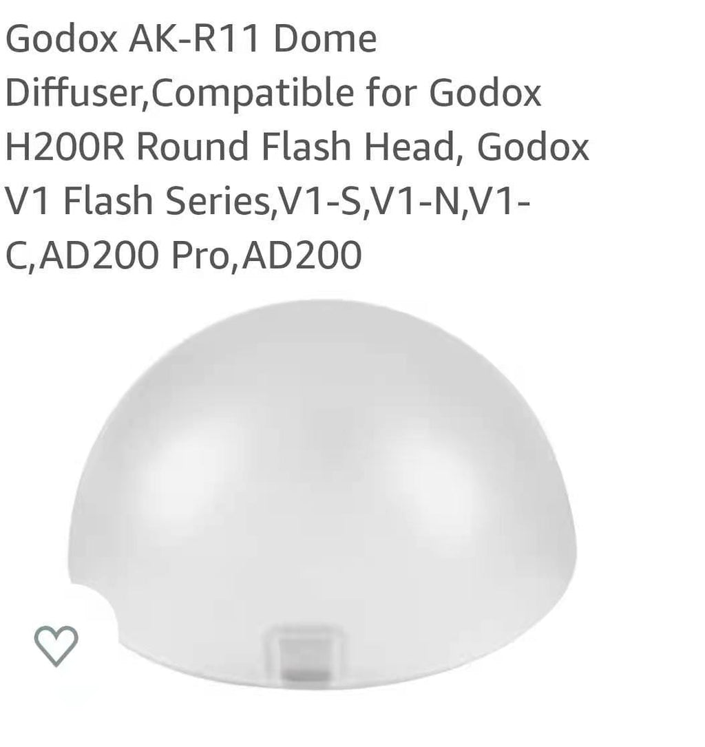 Godox Dôme diffuseur pour flash Godox V1 tête ronde pour Godox AD100Pro/H200R AK-R11 Godox Dôme diffuseur pour flash Godox V1 tête ronde pour Godox AD100Pro/H200R AK-R11