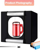 Vista Photo Studio Box Large 24"*24" for Product Shooting With 2 Strips of Bi-Color Dimable Leds, Foldable with 5 Backdrops