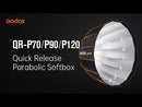Godox QR-P120 Deep Parabolic Softbox EZ setup 47.25 " - Quick releas - Bowens mount
