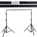 BACKDROP STAND KIT - HEAVY DUTY, ADJUSTABLE WITH 3 CLAMPS & CARRIYING CASE