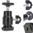 Mini Ball Head Hot Shoe Light Stand Adapter