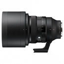 Black camera lens on a white background