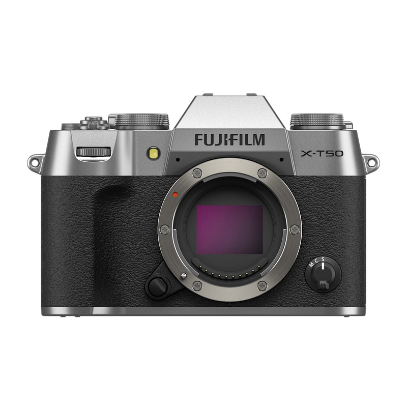 Fujifilm X-T50 Mirrorless Camera Silver Body with Fujinon XF 27mm f/2.8 R WR Pancake Lens