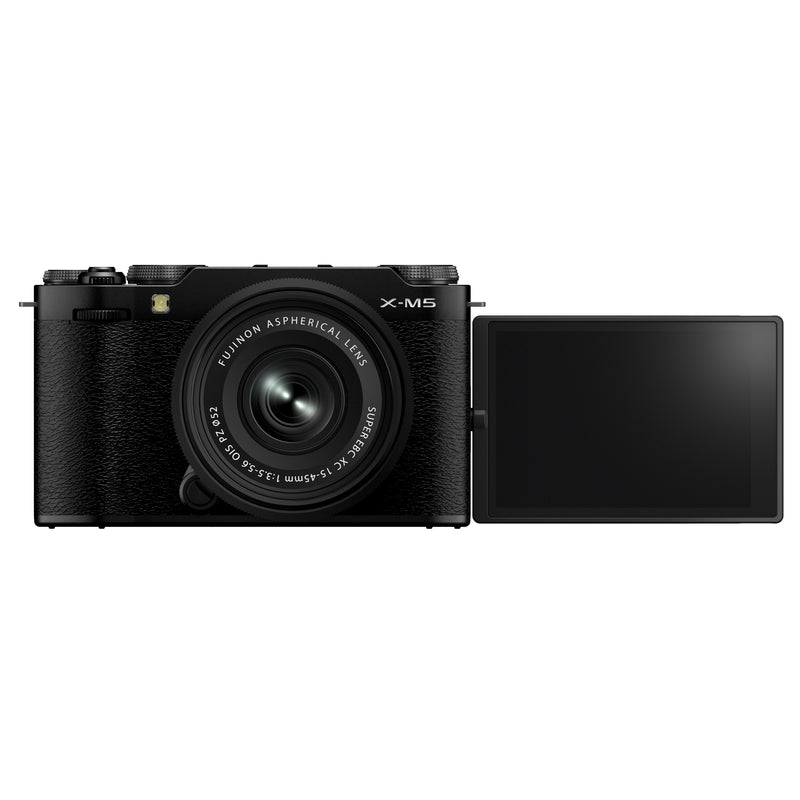 Fujifilm X-M5 Body, w/ XC15-45mmF3.5-5.6 OIS PZ Lens, Black