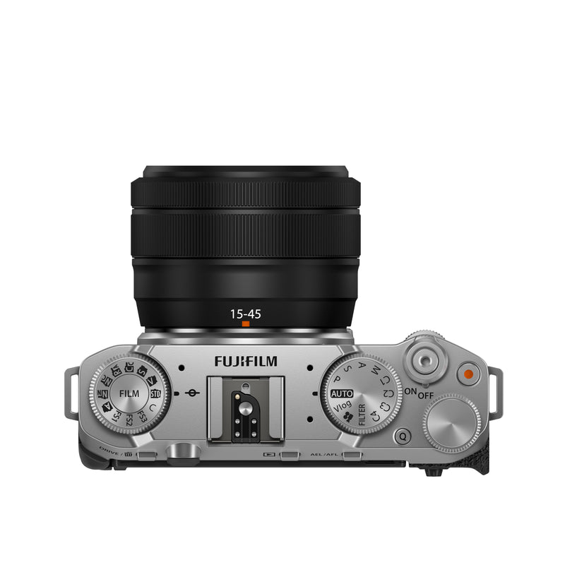 Fujifilm X-M5 Body, w/ XC15-45mmF3.5-5.6 OIS PZ Lens, Silver