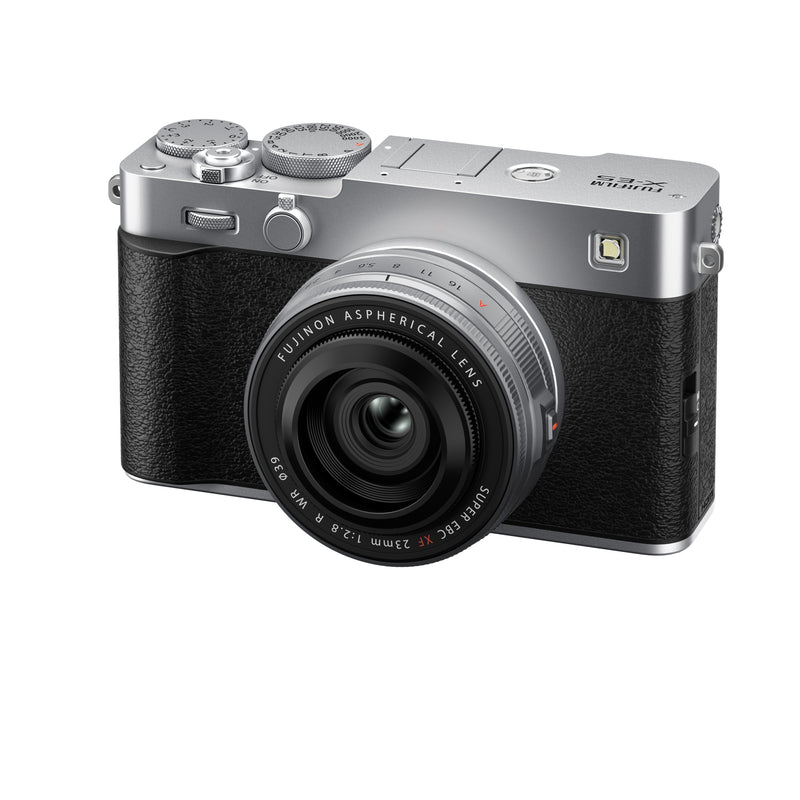 FUJIFILM X-E5 Mirrorless Camera Body, Silver with XF23mmF2.8 Lens Kit