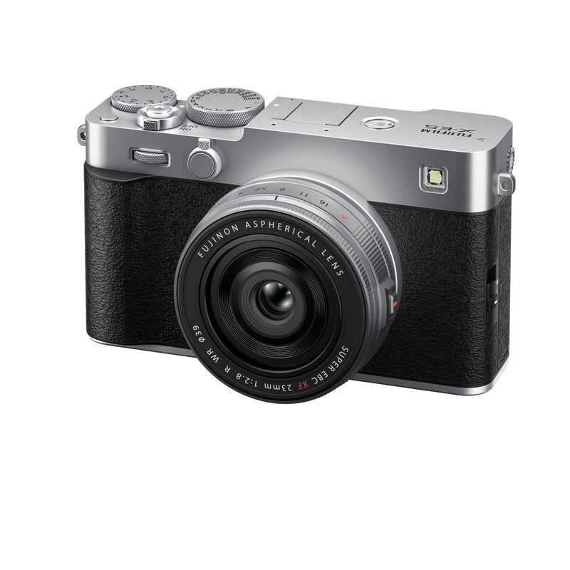 FUJIFILM X-E5 Mirrorless Camera Body, Silver with XF23mmF2.8 Lens Kit