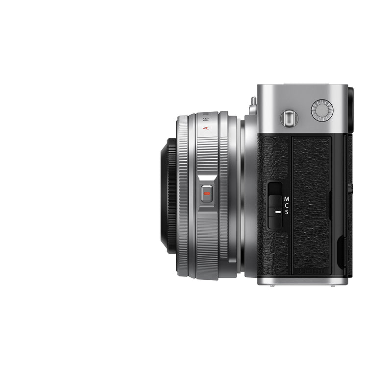 FUJIFILM X-E5 Mirrorless Camera Body, Silver with XF23mmF2.8 Lens Kit