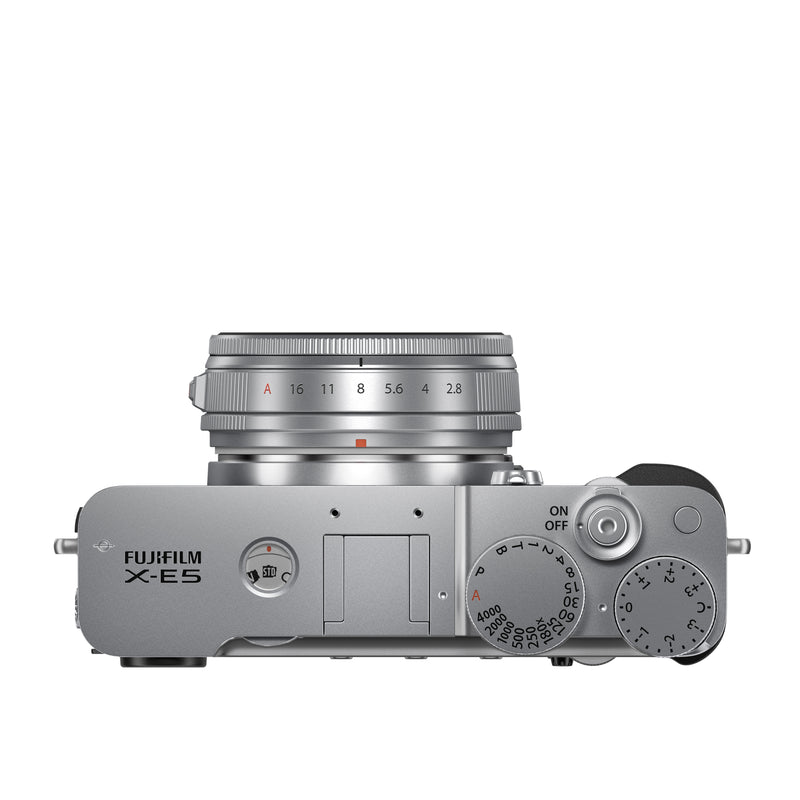 FUJIFILM X-E5 Mirrorless Camera Body, Silver with XF23mmF2.8 Lens Kit