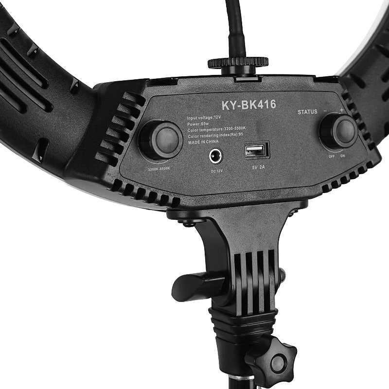 Vista 18" Diva Ring Light with 7ft Tripod Stand – Bi-Color LED, Phone Mounts & Carry Case