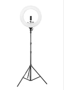 Simpex 18" Ring Light Dual-Color Dimmer Control with 6.5ft Stand, Bag, Phone Holder