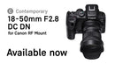 Sigma 18-50mm F2.8 DC DN Canon RF-S mount (C)