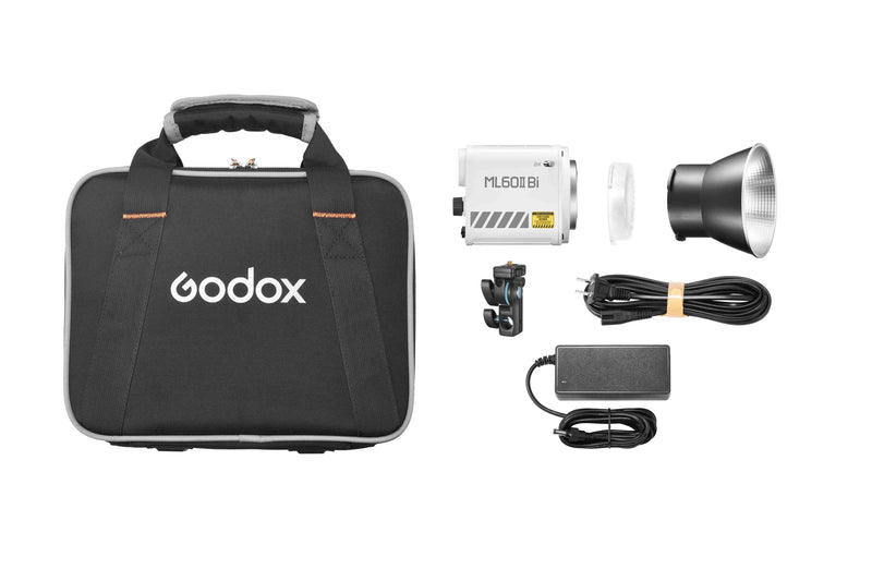 Godox ML60IIBi Bi-Color LED Monolight (AK-B01 Battery Handgrip Kit & Bag)