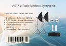 Vista 2 Pack Softbox Lighting Kit | Upgraded Bi-Color LEDs & 7ft Stands