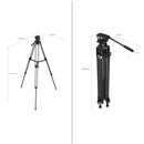 SmallRig AD-01 Professional Heavy-Duty Aluminum DV Tripod with Fluid Video Head