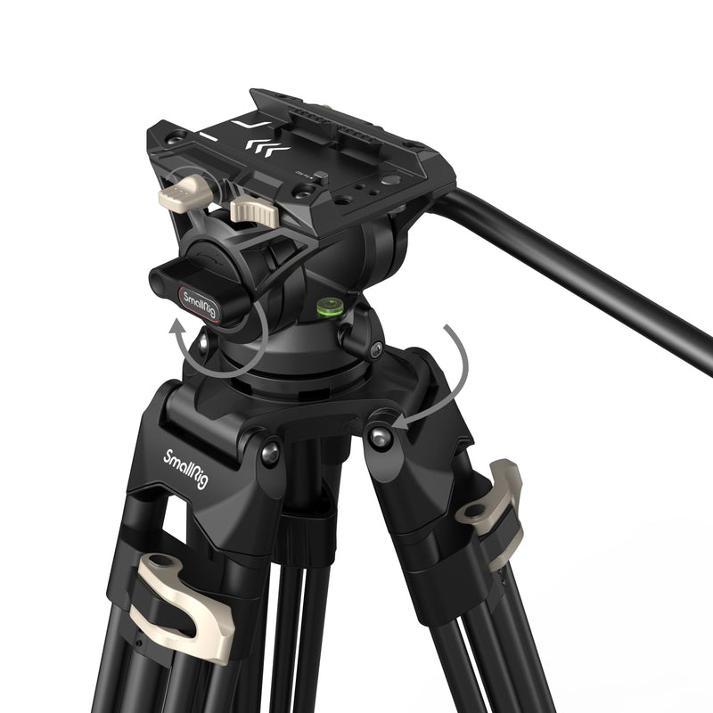 SmallRig AD-01 Professional Heavy-Duty Aluminum DV Tripod with Fluid Video Head