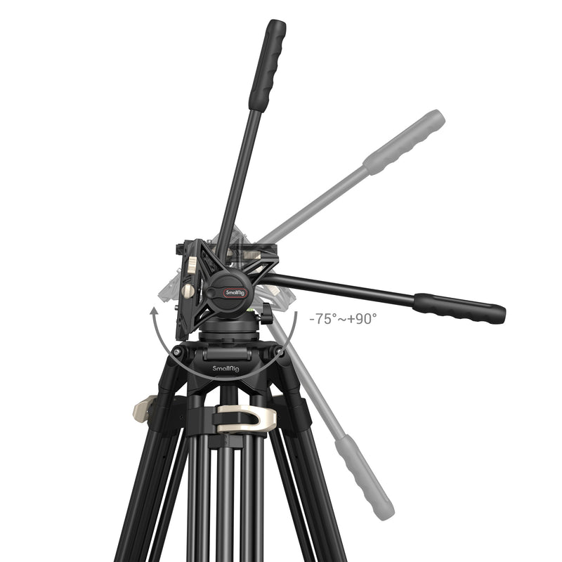 SmallRig AD-01 Professional Heavy-Duty Aluminum DV Tripod with Fluid Video Head