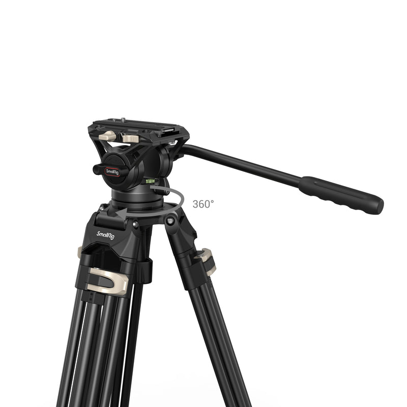SmallRig AD-01 Professional Heavy-Duty Aluminum DV Tripod with Fluid Video Head