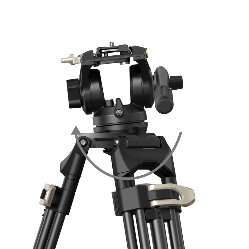 SmallRig AD-01 Professional Heavy-Duty Aluminum DV Tripod with Fluid Video Head