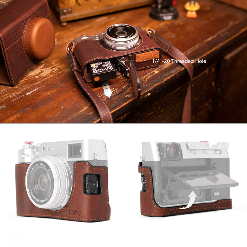 SmallRig Premium Leather Case Kit for FUJIFILM X100VI – Brown