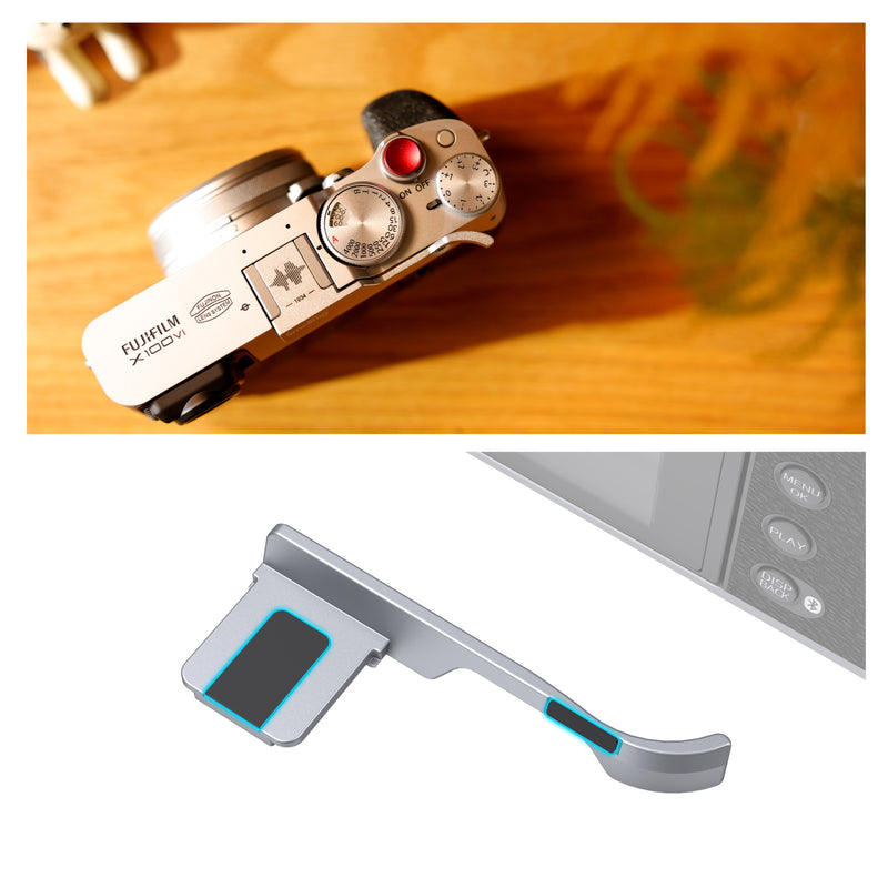 SmallRig Ergonomic Thumb Grip for FUJIFILM X100VI & X100V - Silver