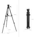 SmallRig AD-50Lite Professional Lightweight Video Tripod with Fluid Head