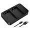 Mamen Dual USB Camera Battery Charger with LED Status Indicator
