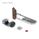 SmallRig L-Shape Plate with Ergonomic Wooden Handle for FUJIFILM X-M5 (Silver Edition)