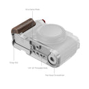SmallRig L-Shape Plate with Ergonomic Wooden Handle for FUJIFILM X-M5 (Silver Edition)