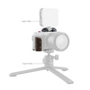 SmallRig L-Shape Plate with Ergonomic Wooden Handle for FUJIFILM X-M5 (Silver Edition)