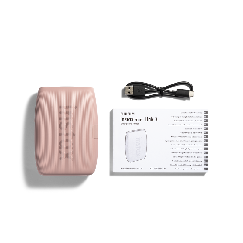 Fujifilm INSTAX MINI Link 3 Smartphone Printer - Rose Pink