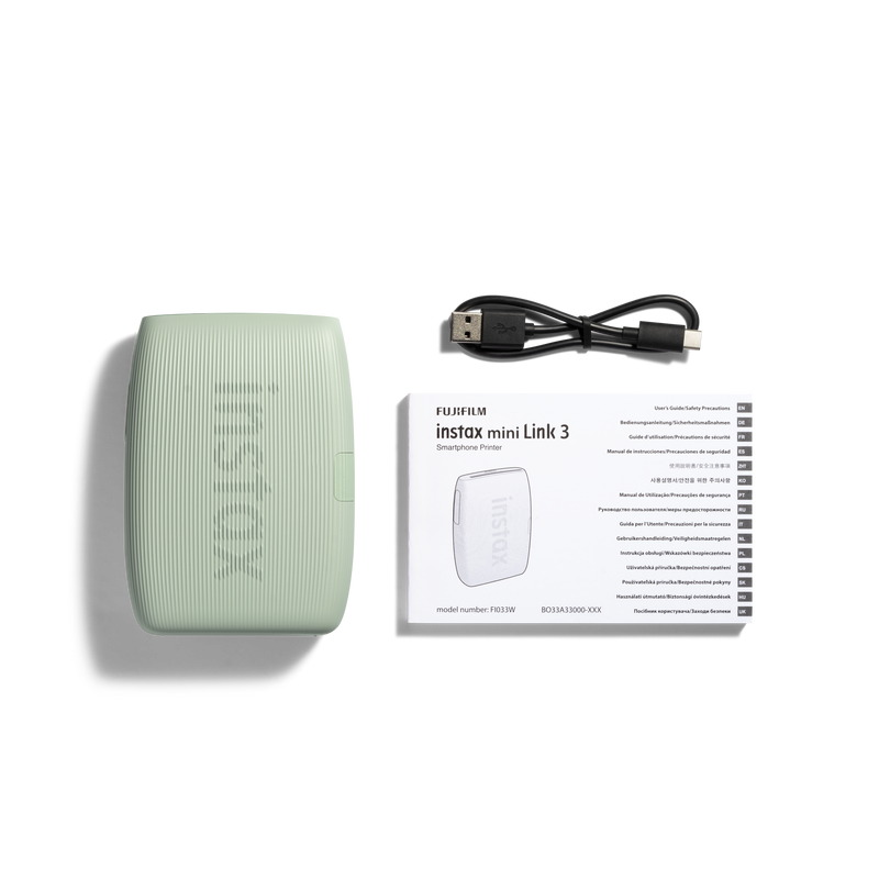 Fujifilm INSTAX MINI Link 3 Smartphone Printer - Sage Green